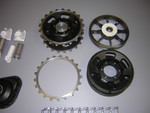 Drive sprocket, Idler wheel, and Steel Drive Rings